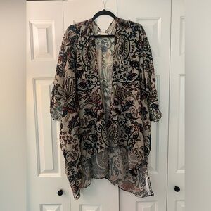 Urban Outfitters Floral Velvet Kimono
